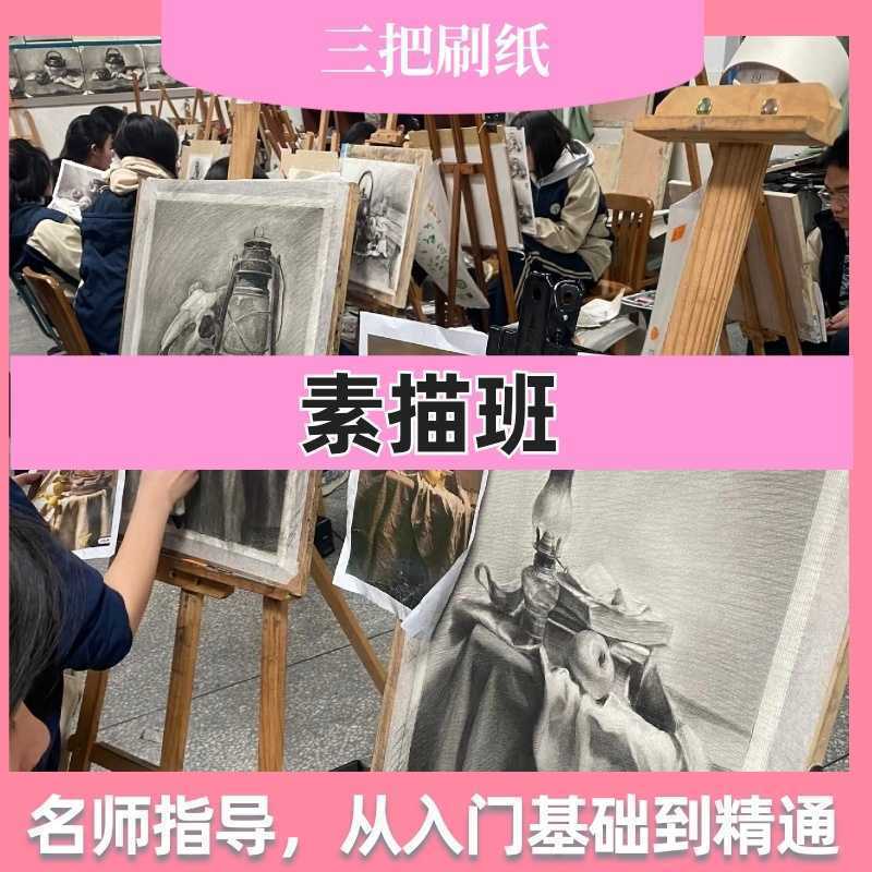 素描班【素描是一切绘画的基础，也是美术考级、艺考、设计入门的必修课。本素描班从零基础开始，系统教学，循序渐进，让你真正掌握造型、光影与审美能力。】-三贤文化